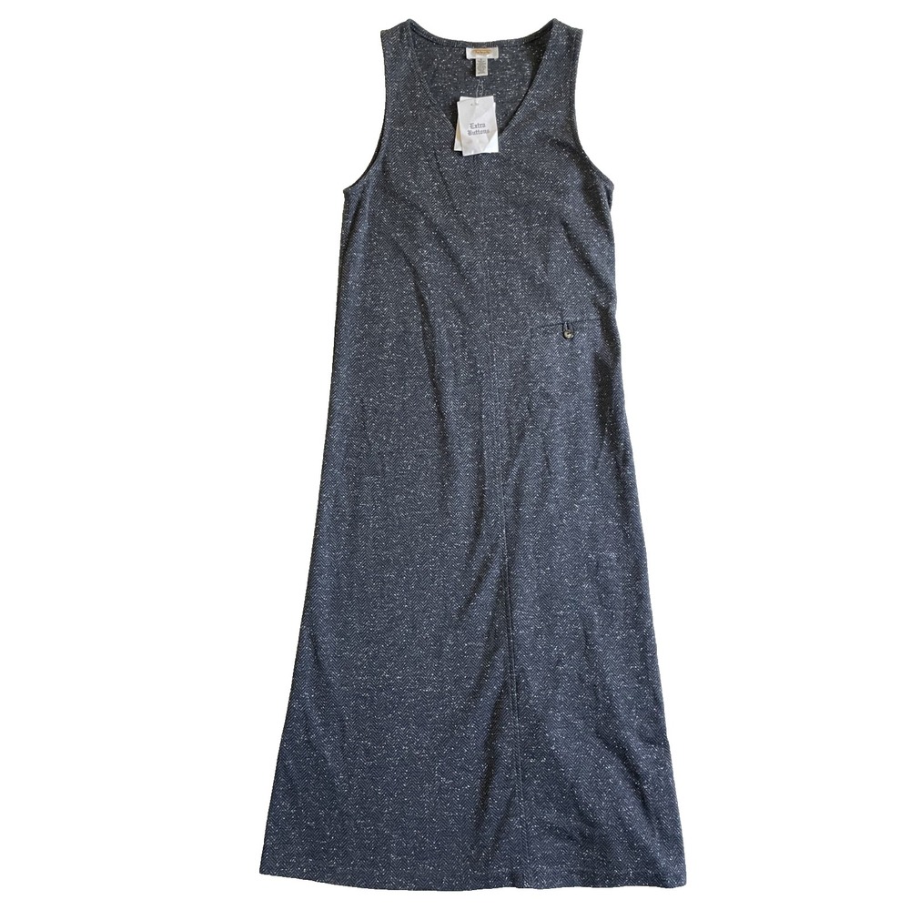 Talbots Sleeveless Women's Dark Gray Casual‎ Long Flared Dress, S